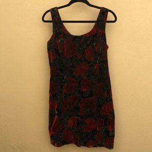 Crushed Velvet Rose Dress